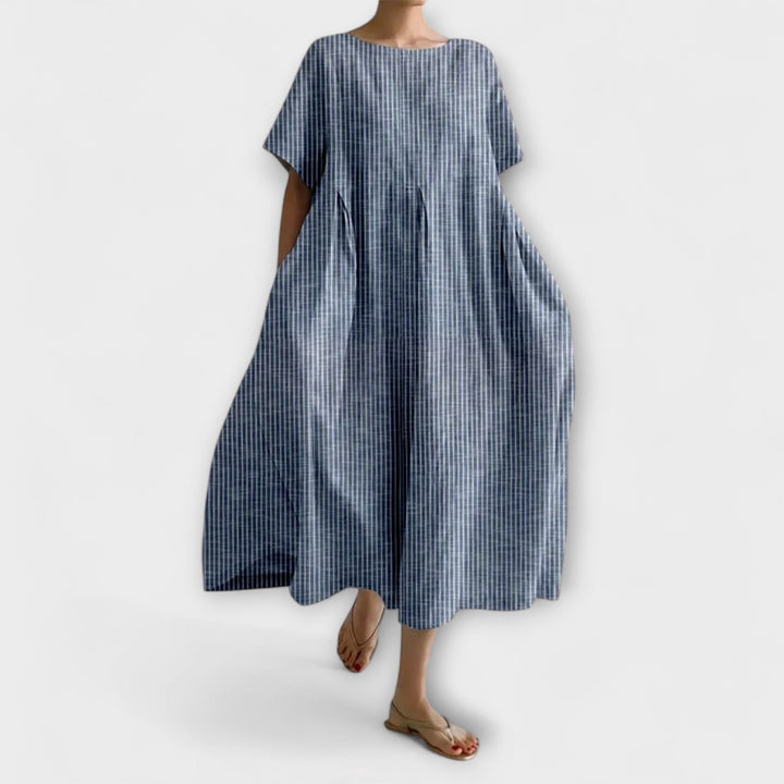 Katie - Flowy Check Lounge Dress
