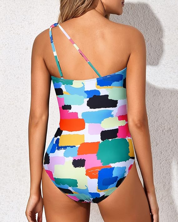 🔥One Shoulder Tummy Control Swimsuit for Women