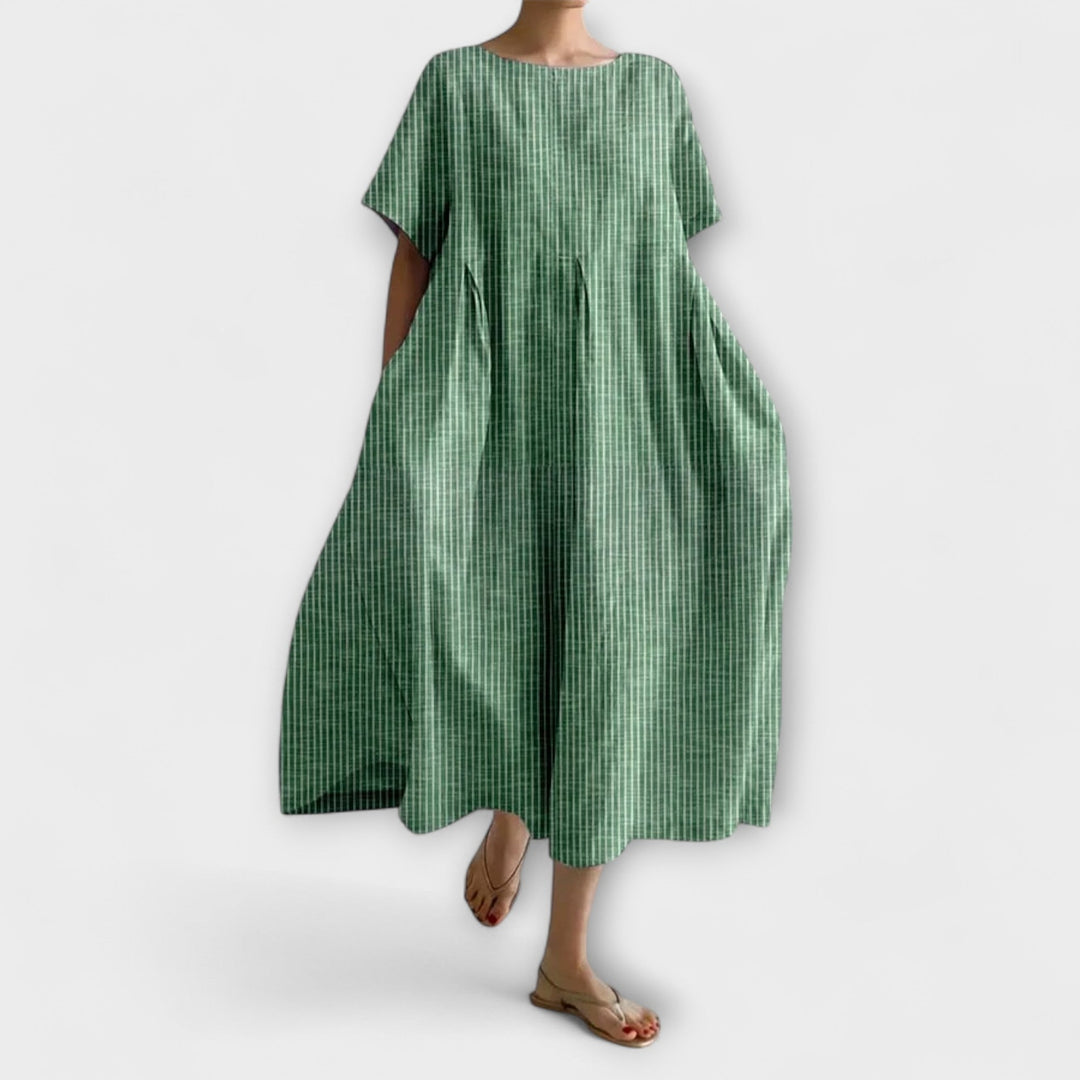 Katie - Flowy Check Lounge Dress