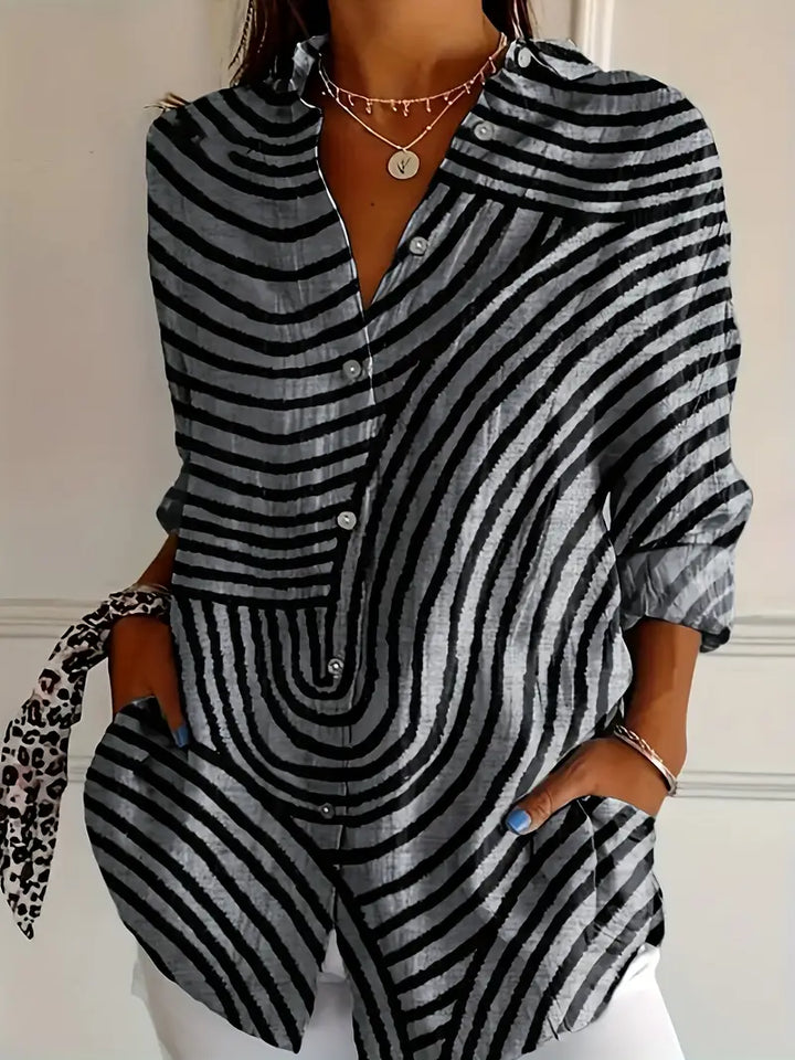 Wendy - Elegant Striped Blouse