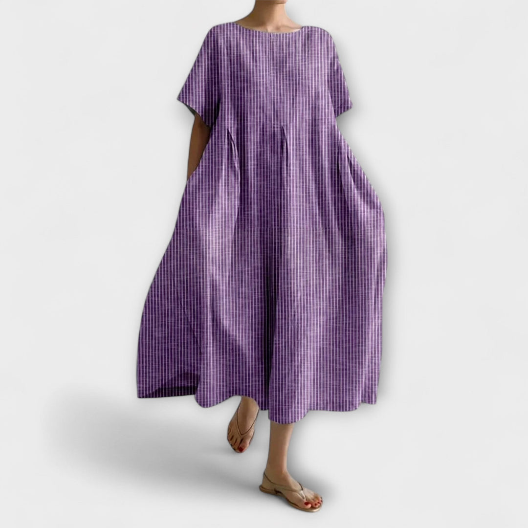 Katie - Flowy Check Lounge Dress