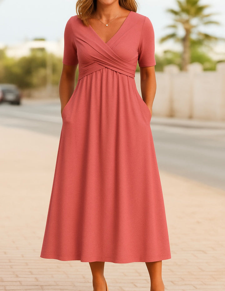 ANNE - ELEGANT DRESS WITH TUMMY COVERAGE