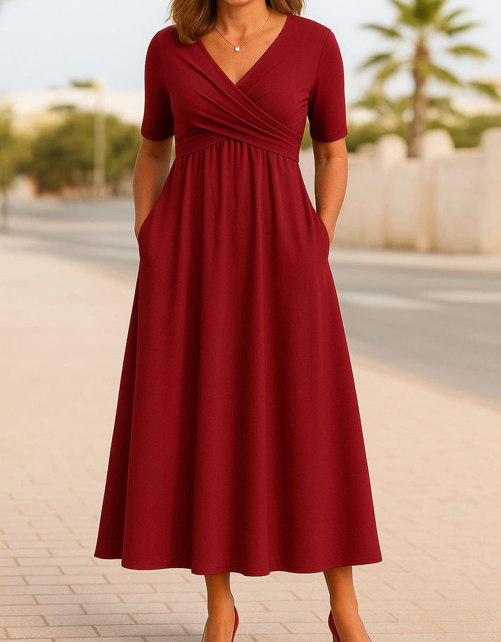 ANNE - ELEGANT DRESS WITH TUMMY COVERAGE