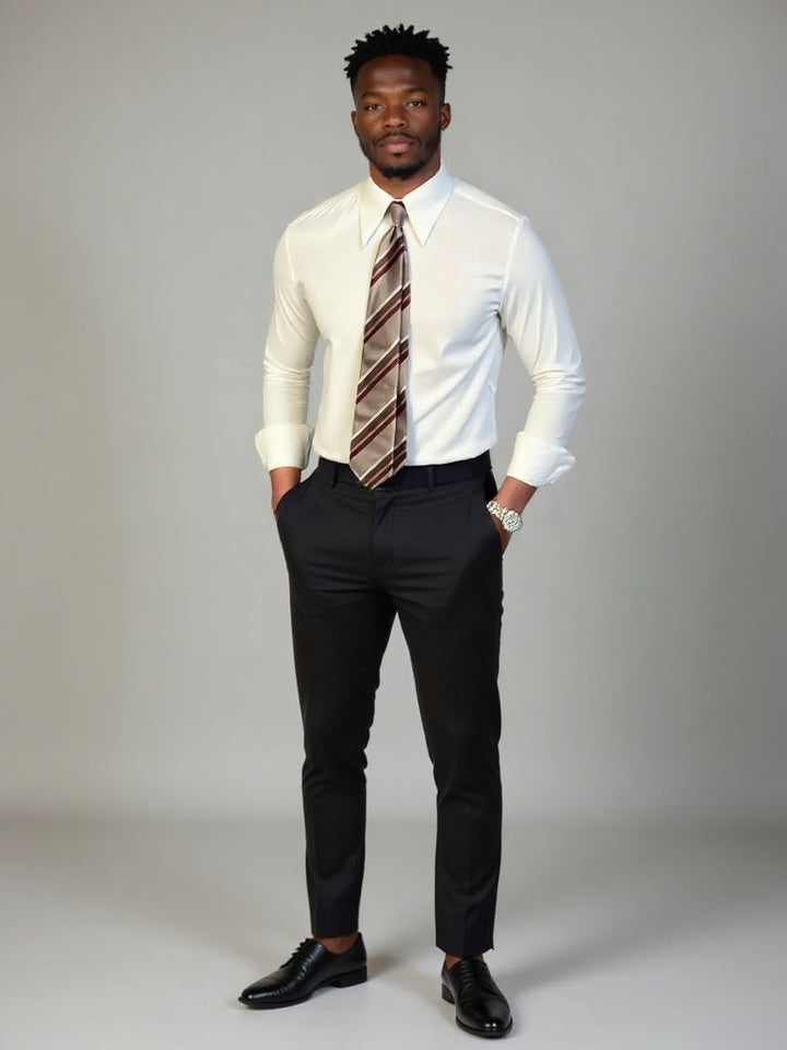 Elegant Spearpoint Collar Shirt - Cross & Crown