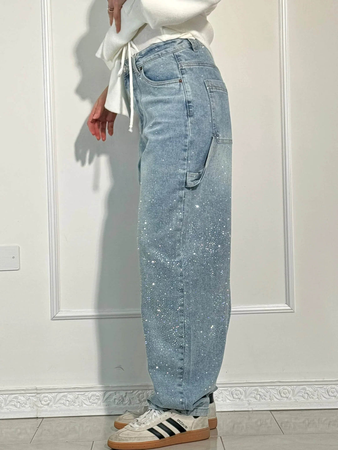 Jean en denim brillant Balloon Carpenter