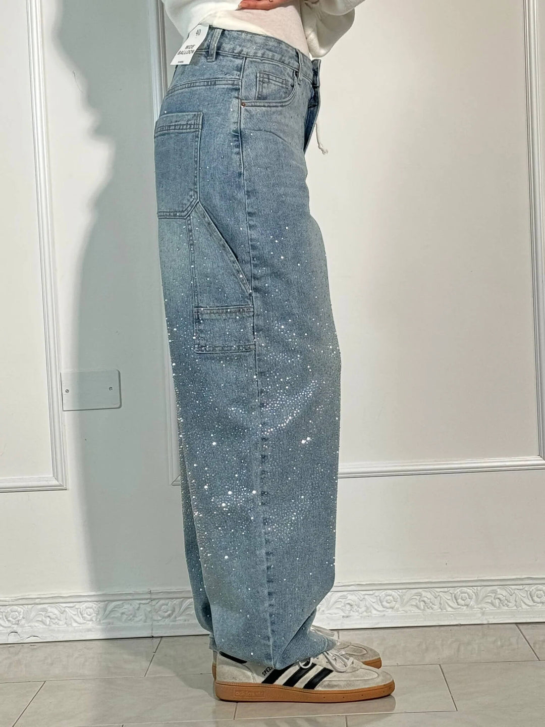 Jean en denim brillant Balloon Carpenter