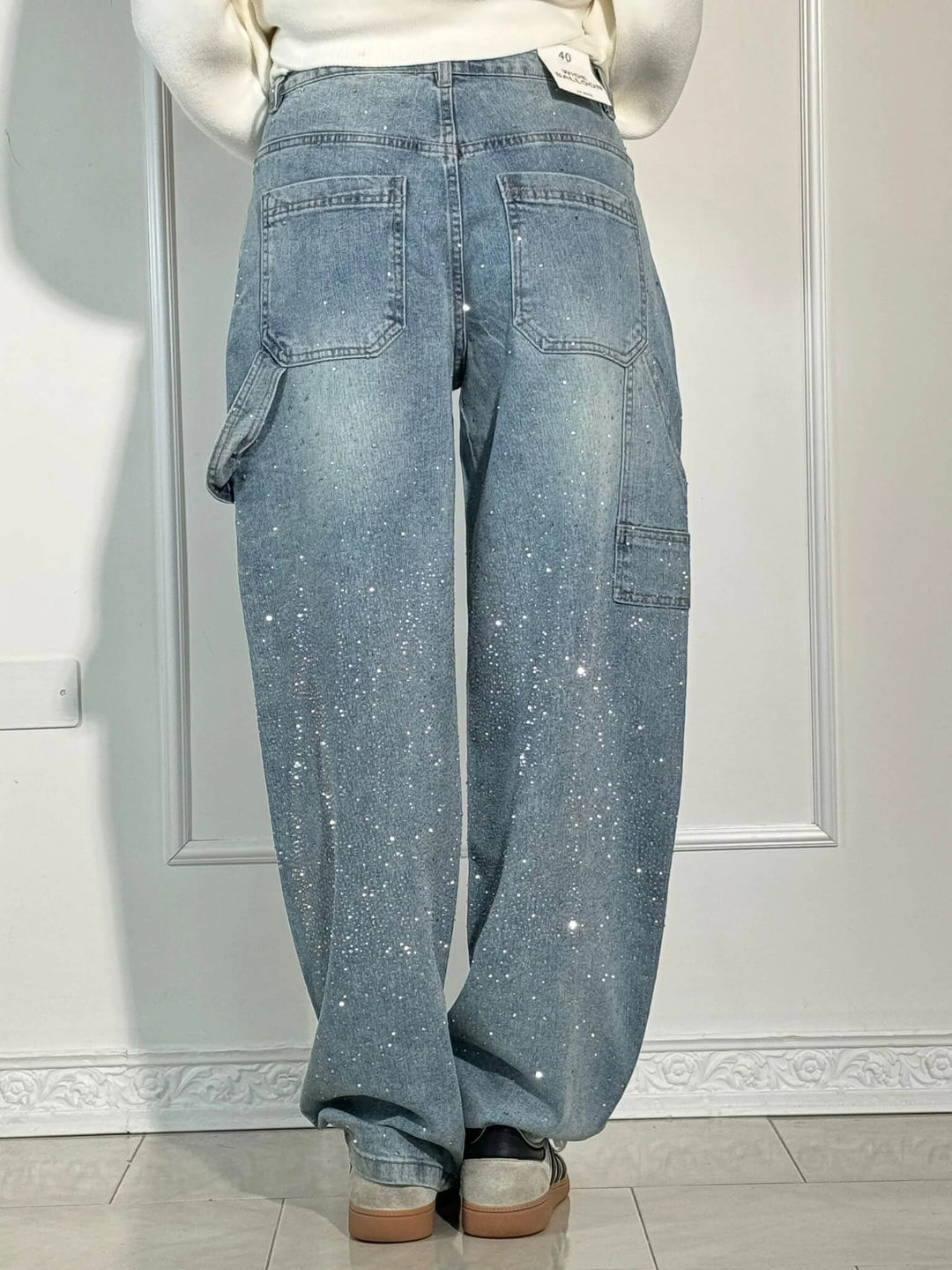 Jean en denim brillant Balloon Carpenter