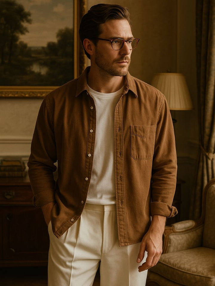 Casual Corduroy Shirt - Cross & Crown