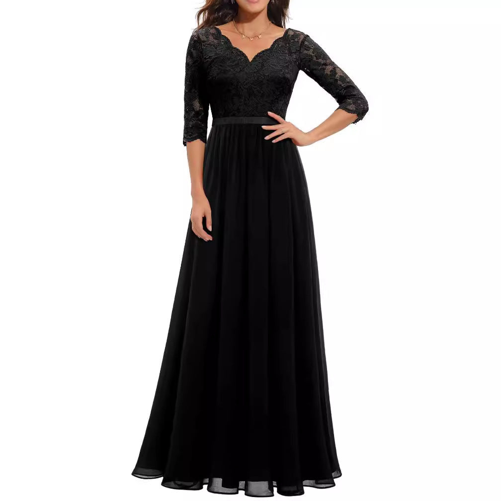 Rosa™ Lace Cascade Midi Gown
