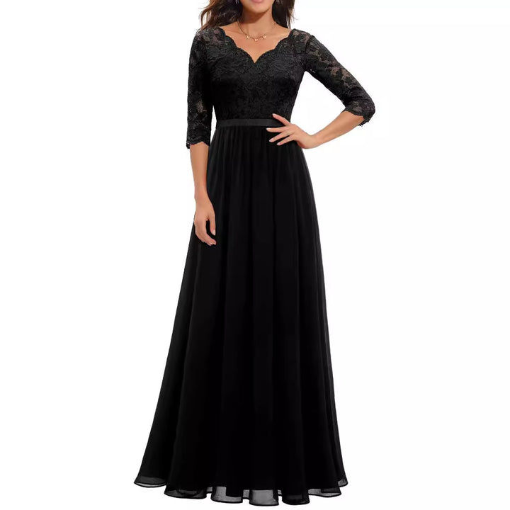 Rosa™ Lace Cascade Midi Gown