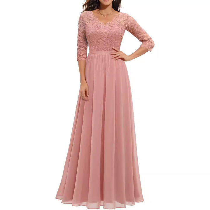 Rosa™ Lace Cascade Midi Gown