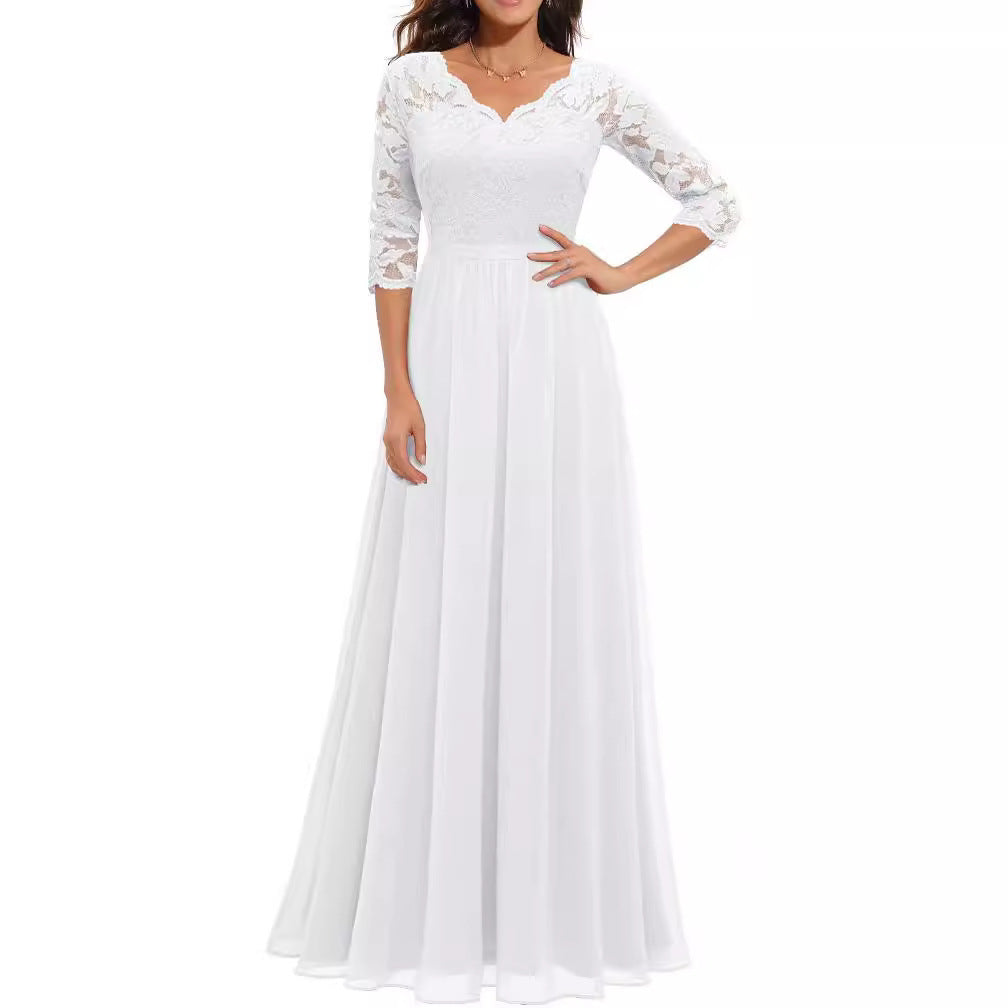 Rosa™ Lace Cascade Midi Gown