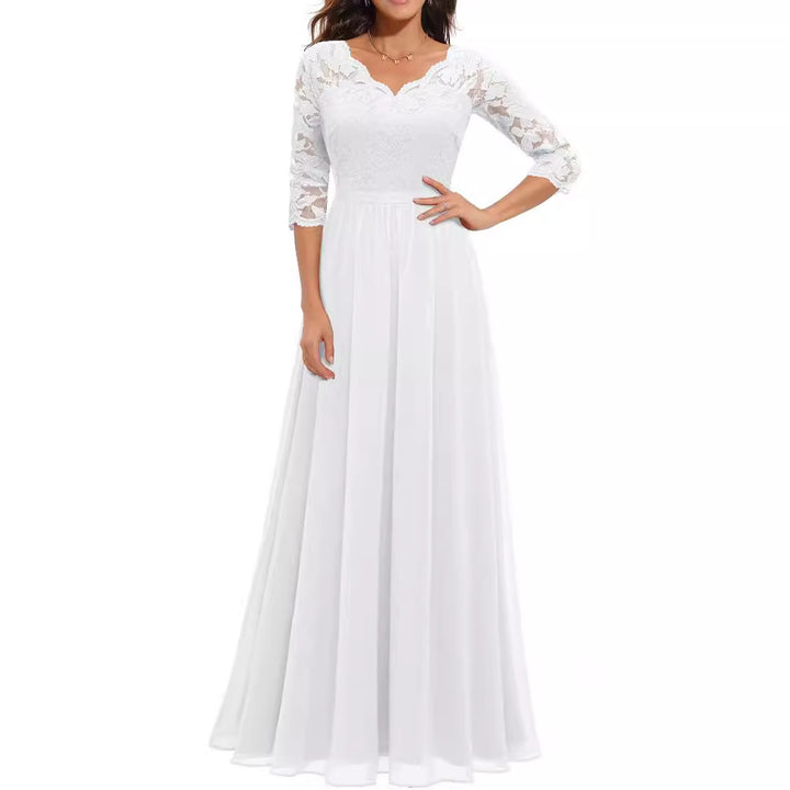 Rosa™ Lace Cascade Midi Gown