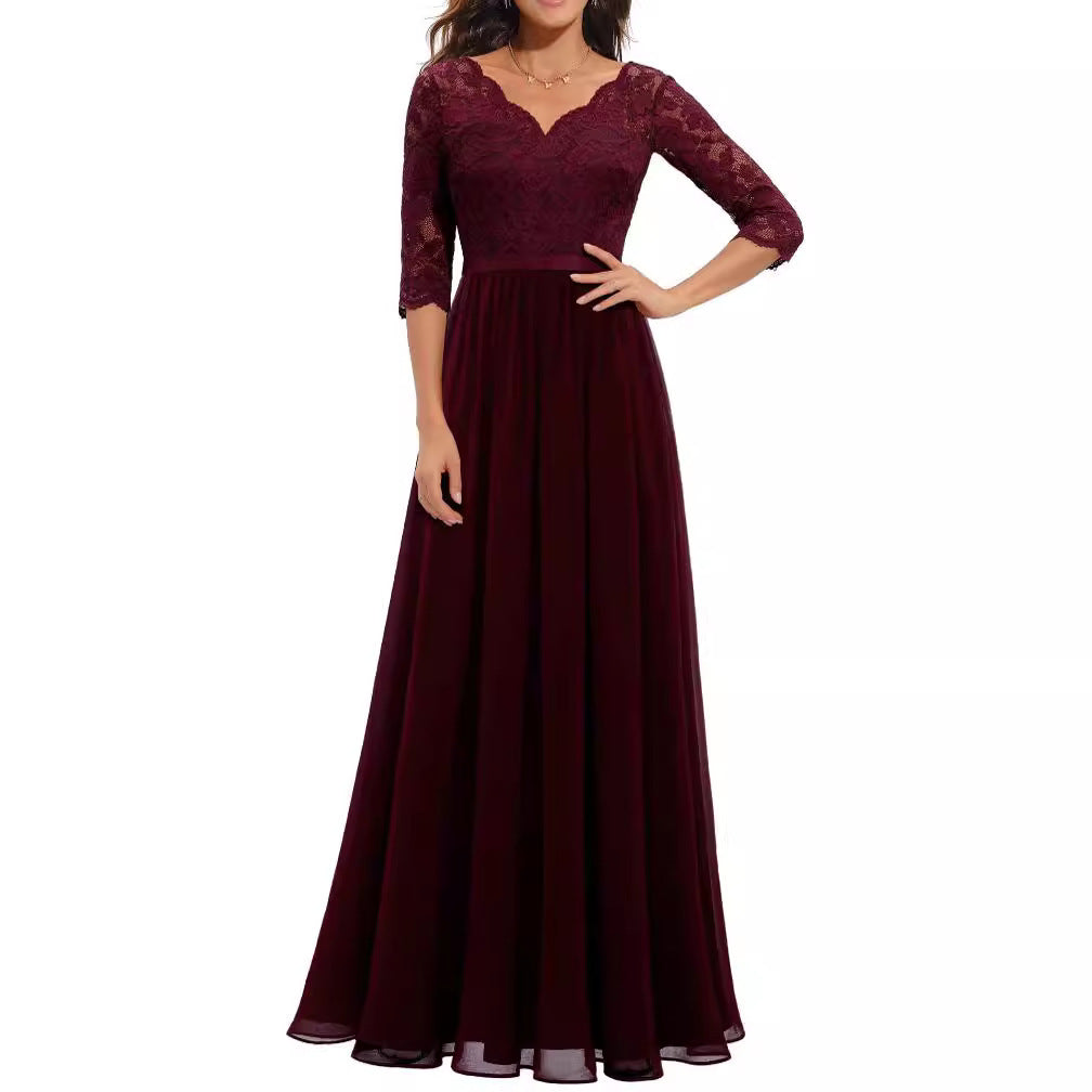 Rosa™ Lace Cascade Midi Gown