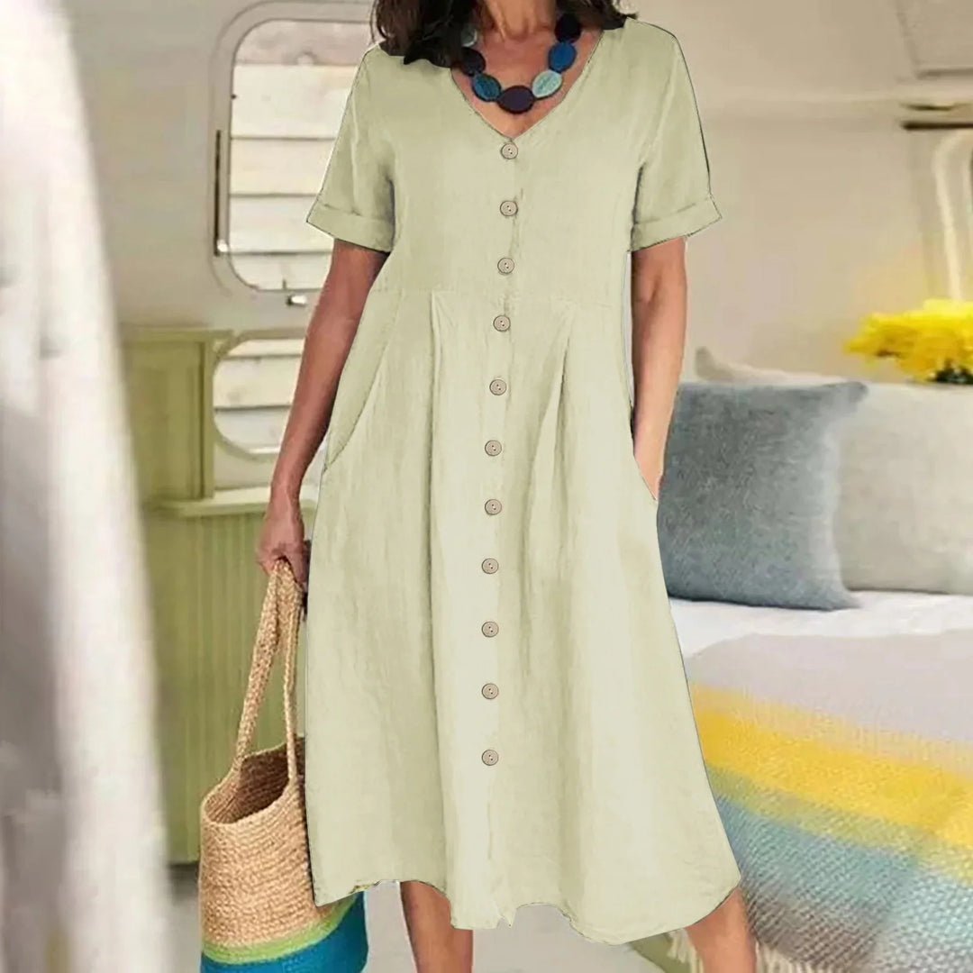 Margaret’s™ – Elegant Button-Down Dress (Almost Sold Out)