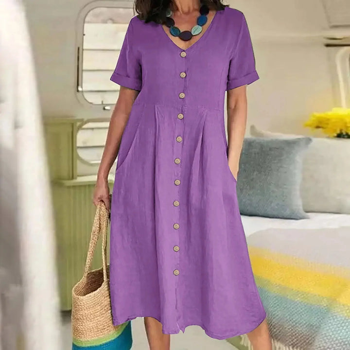 Margaret’s™ – Elegant Button-Down Dress (Almost Sold Out)