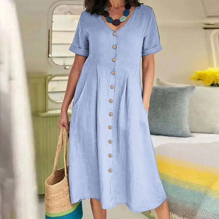 Margaret’s™ – Elegant Button-Down Dress (Almost Sold Out)