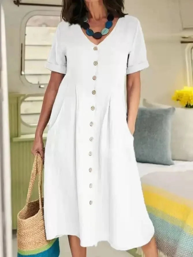 Margaret’s™ – Elegant Button-Down Dress (Almost Sold Out)