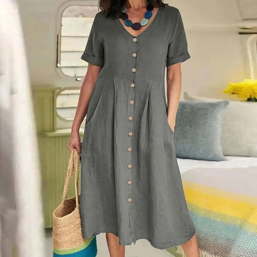Margaret’s™ – Elegant Button-Down Dress (Almost Sold Out)