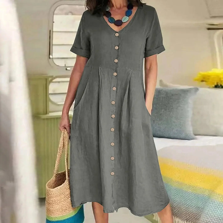 Margaret’s™ – Elegant Button-Down Dress (Almost Sold Out)