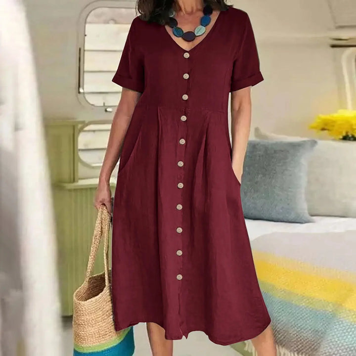 Margaret’s™ – Elegant Button-Down Dress (Almost Sold Out)