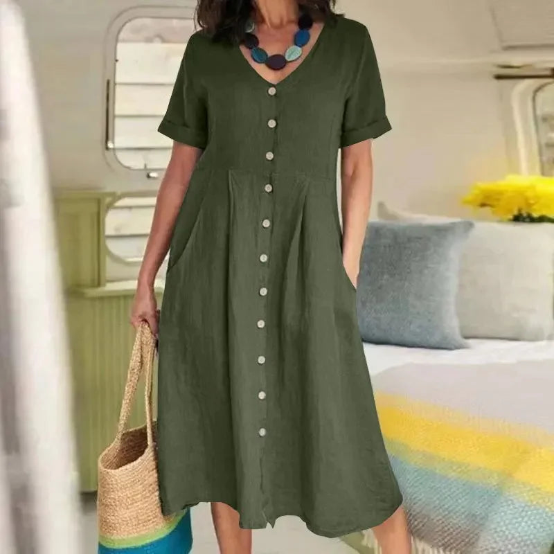 Margaret’s™ – Elegant Button-Down Dress (Almost Sold Out)