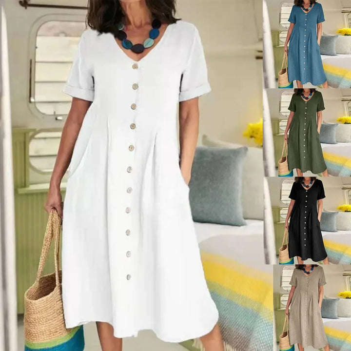 Margaret’s™ – Elegant Button-Down Dress (Almost Sold Out)