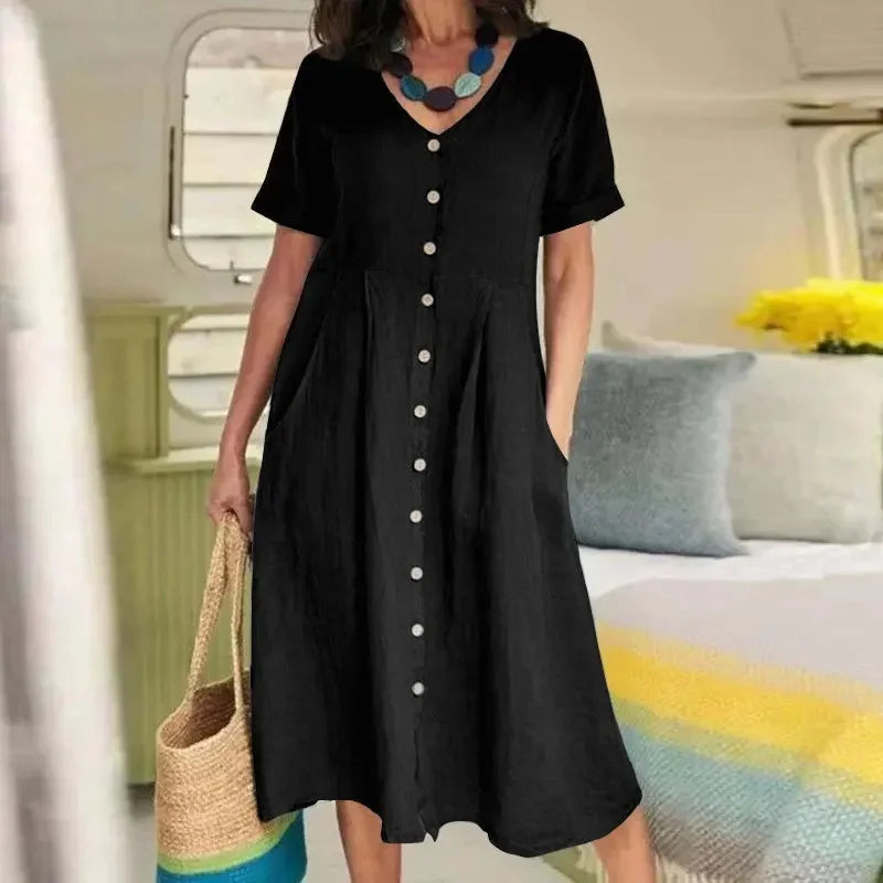 Margaret’s™ – Elegant Button-Down Dress (Almost Sold Out)