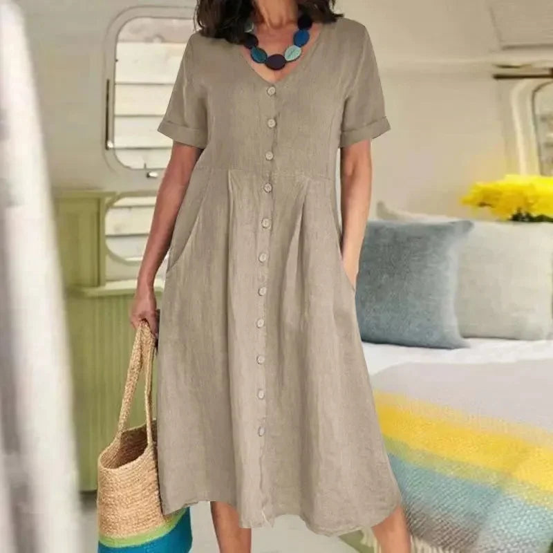 Margaret’s™ – Elegant Button-Down Dress (Almost Sold Out)
