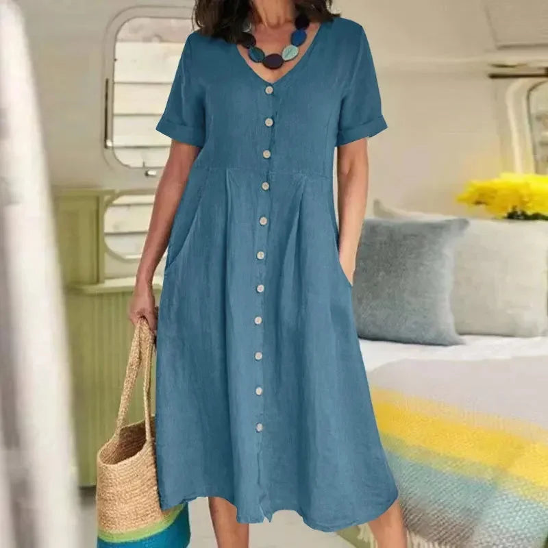 Margaret’s™ – Elegant Button-Down Dress (Almost Sold Out)