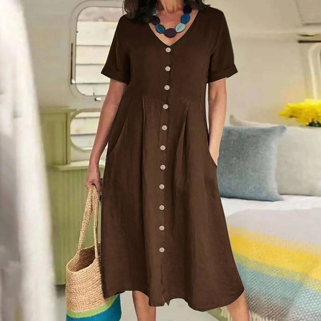 Margaret’s™ – Elegant Button-Down Dress (Almost Sold Out)