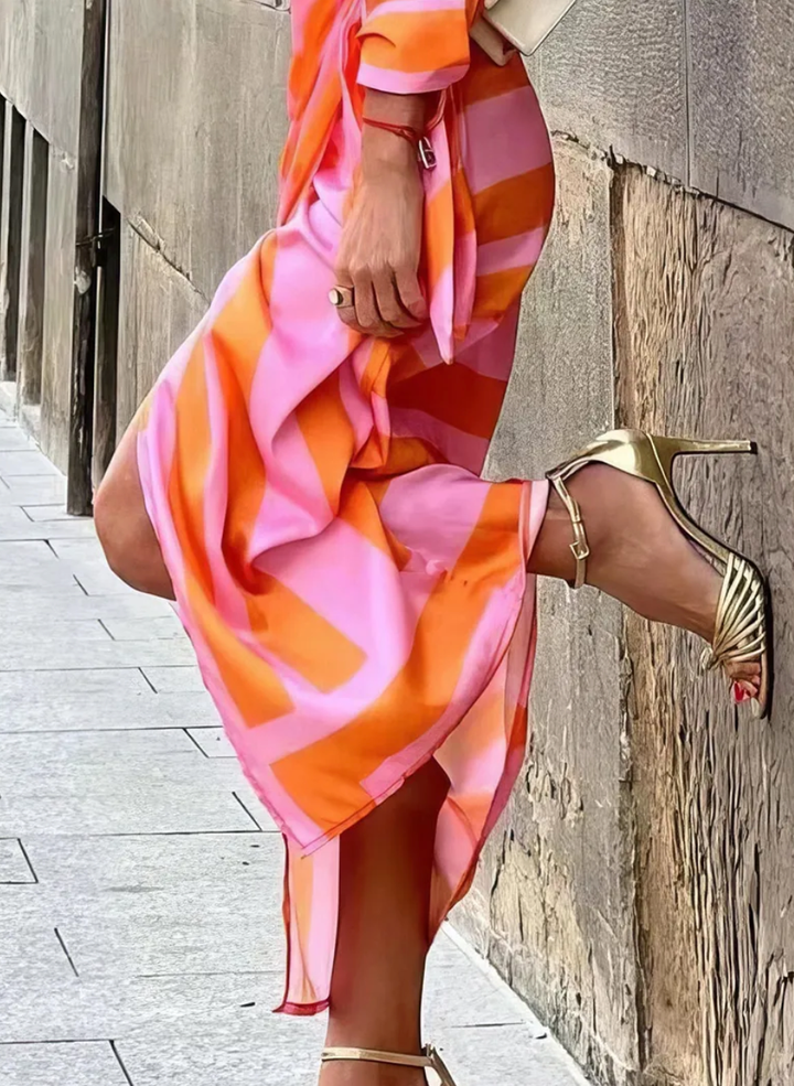 Miral | Elegant Wrap Dress with Pattern