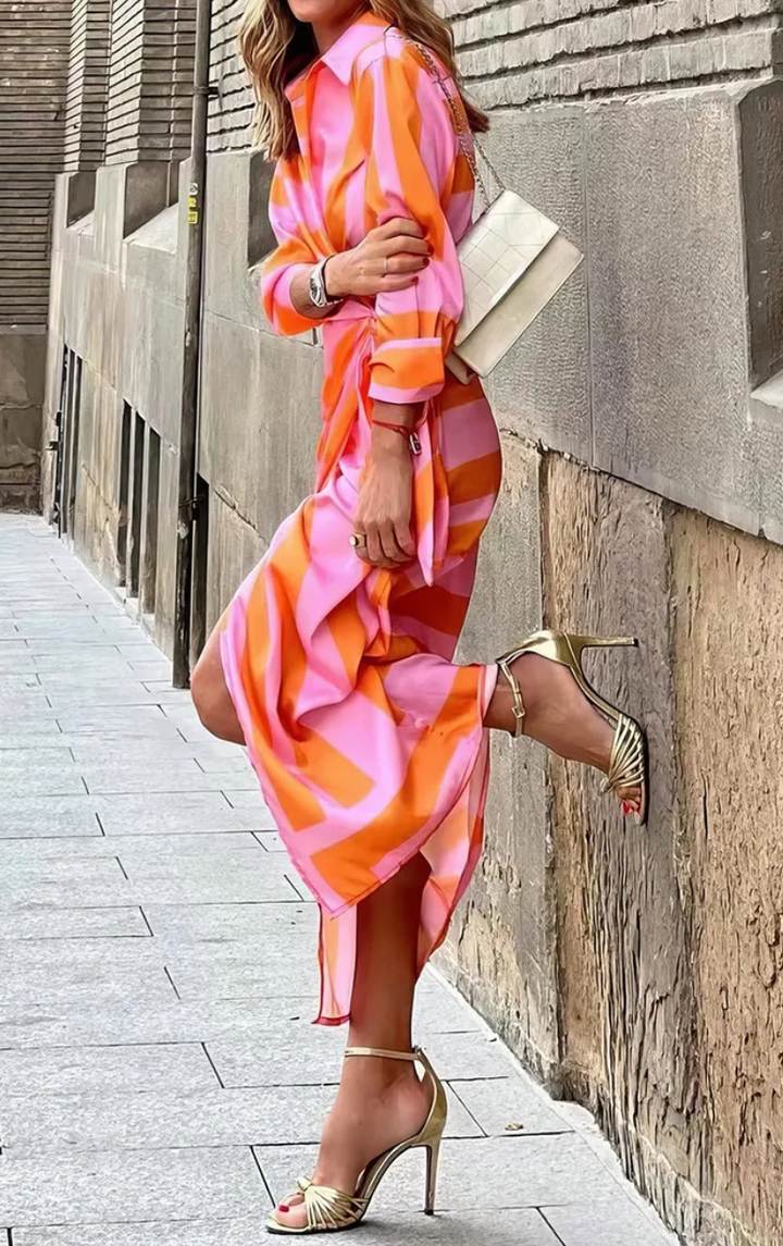 Miral | Elegant Wrap Dress with Pattern