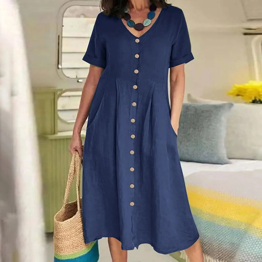 Margaret’s™ – Elegant Button-Down Dress (Almost Sold Out)