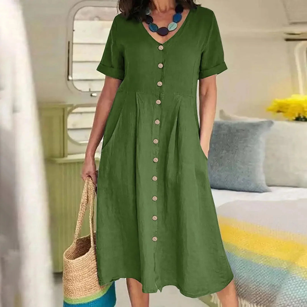 Margaret’s™ – Elegant Button-Down Dress (Almost Sold Out)