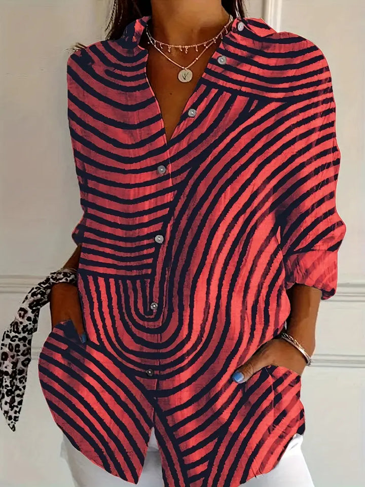 Wendy - Elegant Striped Blouse