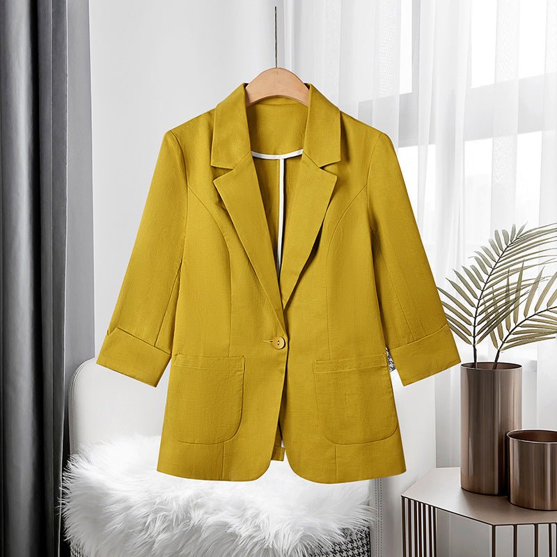 Amelie Fleur Adelaide Linen Blazer