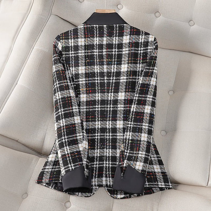 Amelie Fleur Plaided Elegance Blazer