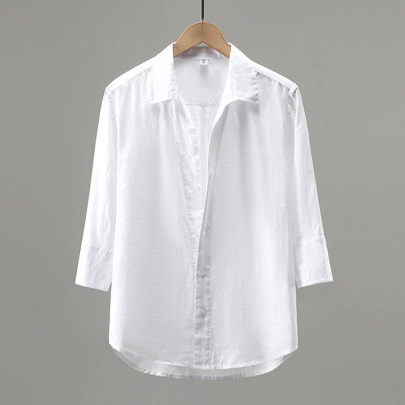 Chemise trois quarts en lin de qualité supérieure Beach Resort