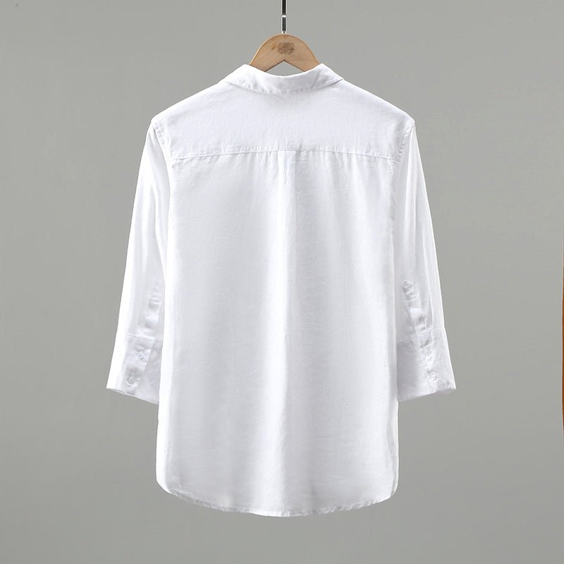 Chemise trois quarts en lin de qualité supérieure Beach Resort