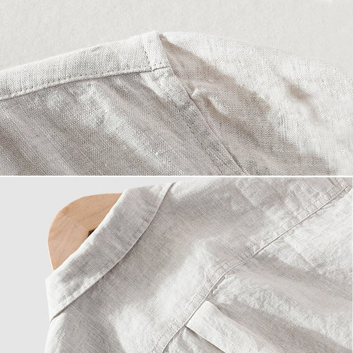 Chemise trois quarts en lin de qualité supérieure Beach Resort