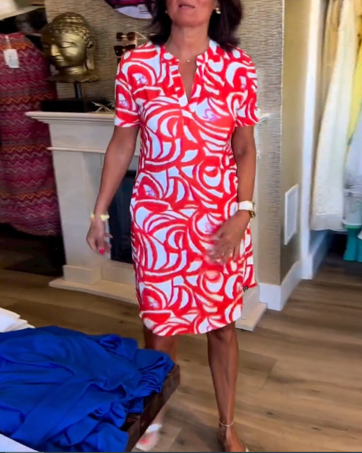 AMELIA™ | V-NECK PRINT DRESS (ALMOST SOLD OUT!)