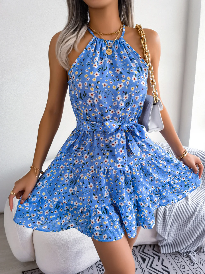 Robe fleurie à volants Bellavue