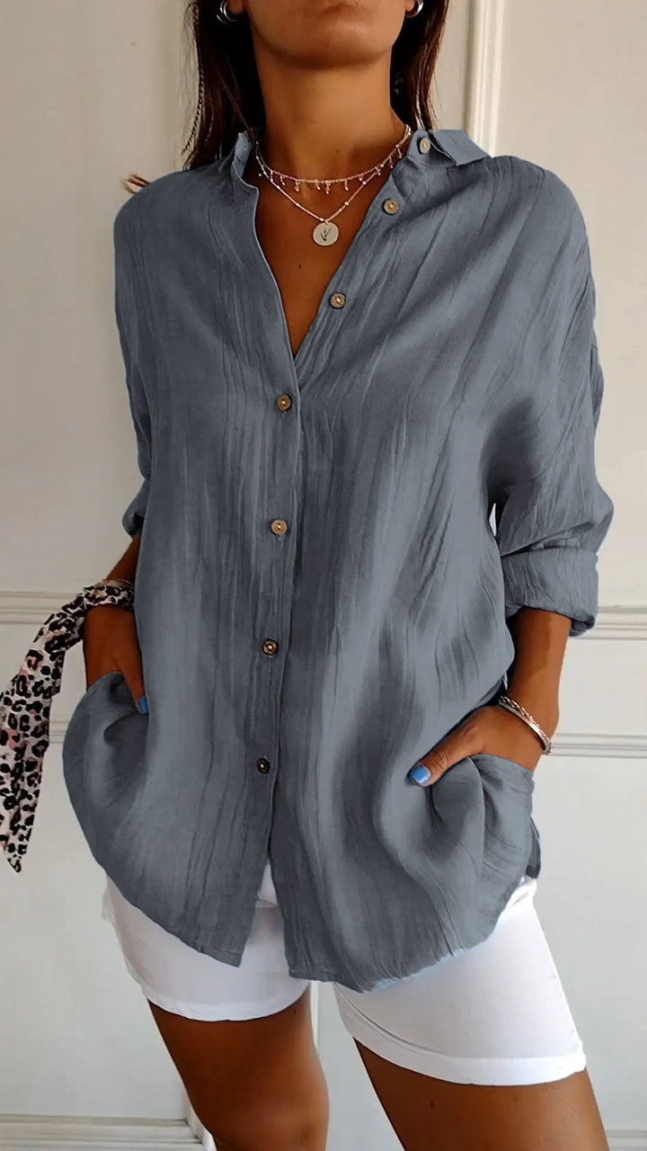 Aria – Elegant Button Blouse