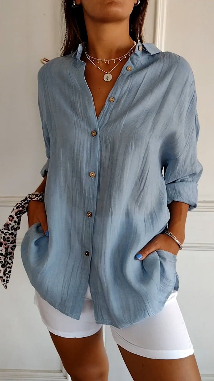 Aria – Elegant Button Blouse
