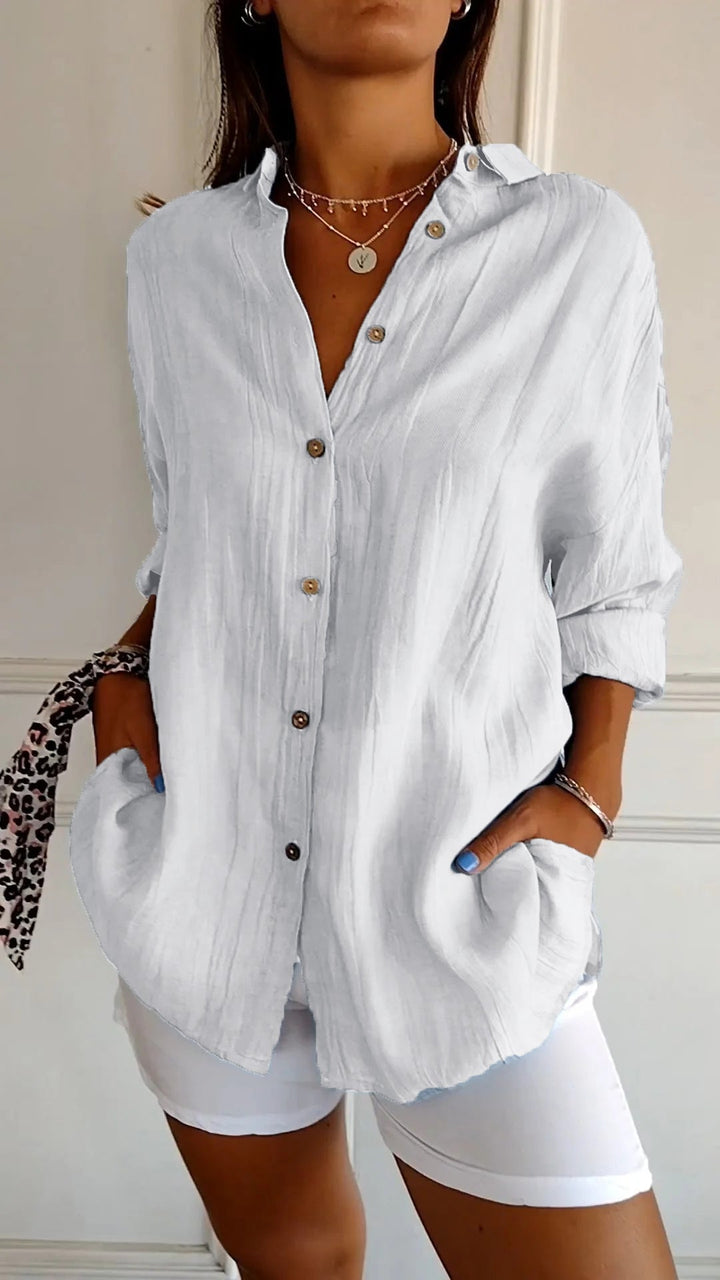 Aria – Elegant Button Blouse