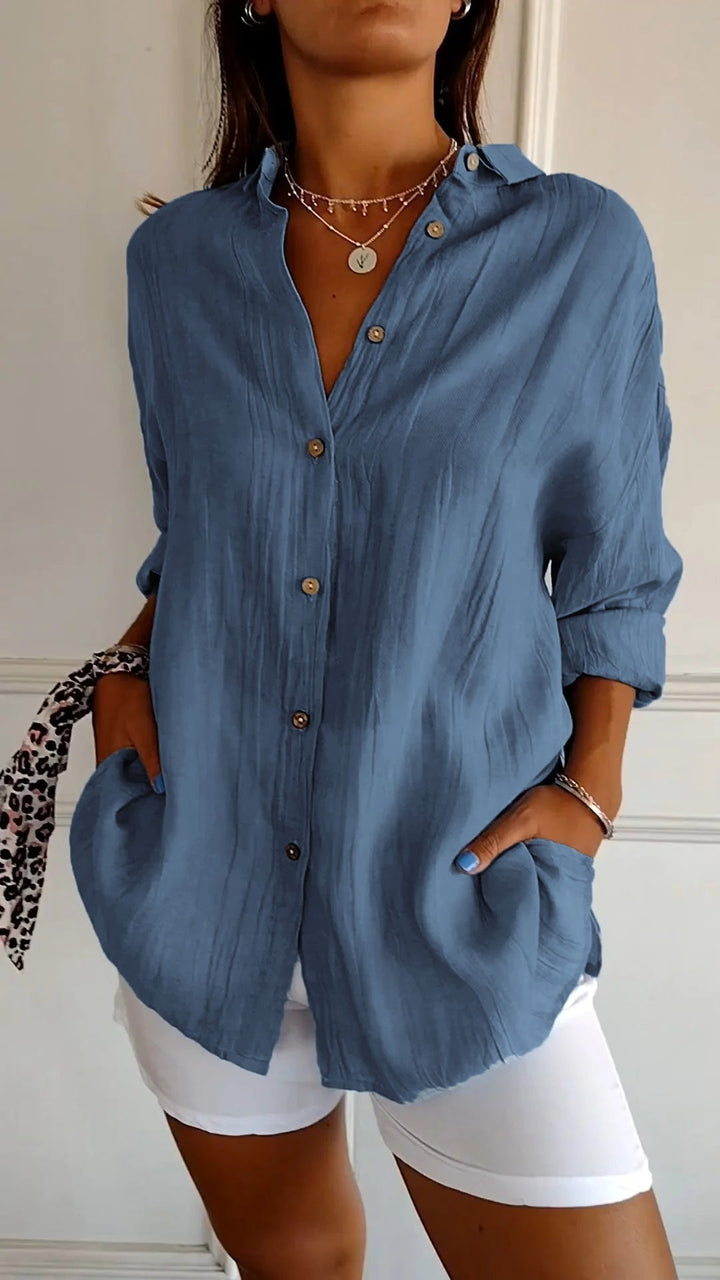 Aria – Elegant Button Blouse