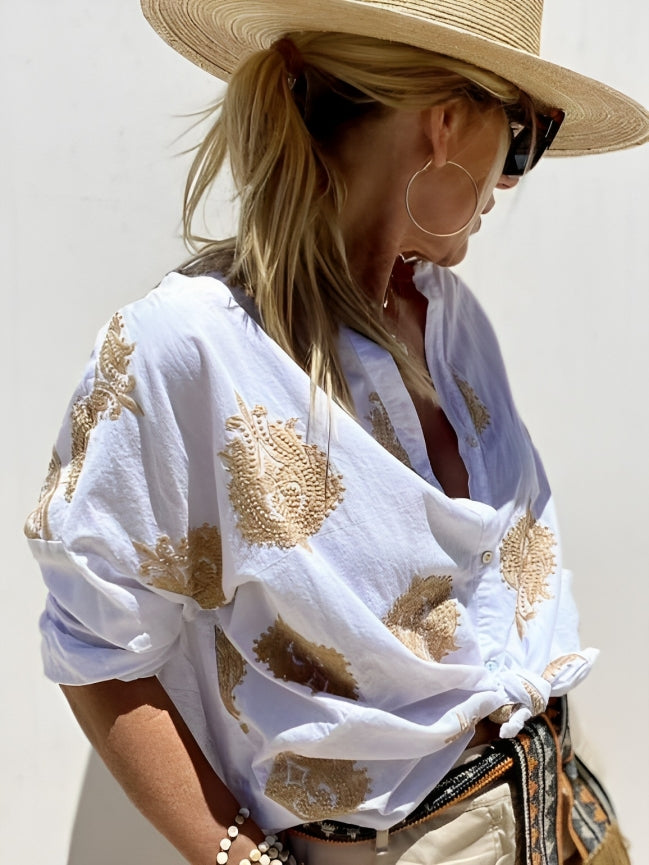 Elina™ - Chic Blouse Ibiza Style