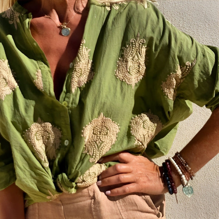 Elina™ - Chic Blouse Ibiza Style
