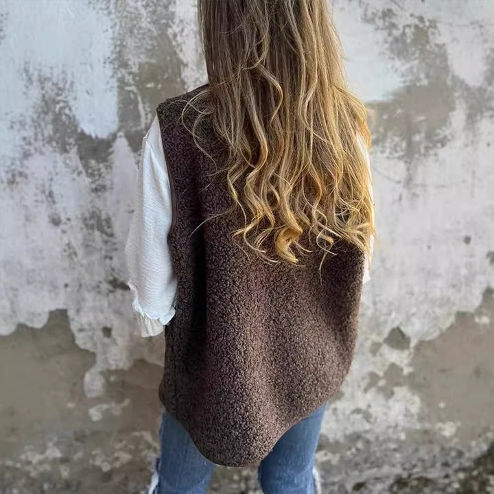 Ayla™ - Warm Short Vest with Buttons